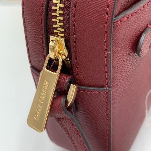 MICHAEL KORS 
Jet Set Large Saffiano Leather Crossbody Bag
Merlot-Dark Cherry - Picture 4 of 16